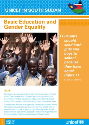BASIC EDUCATION AND GENDER EQUALITY